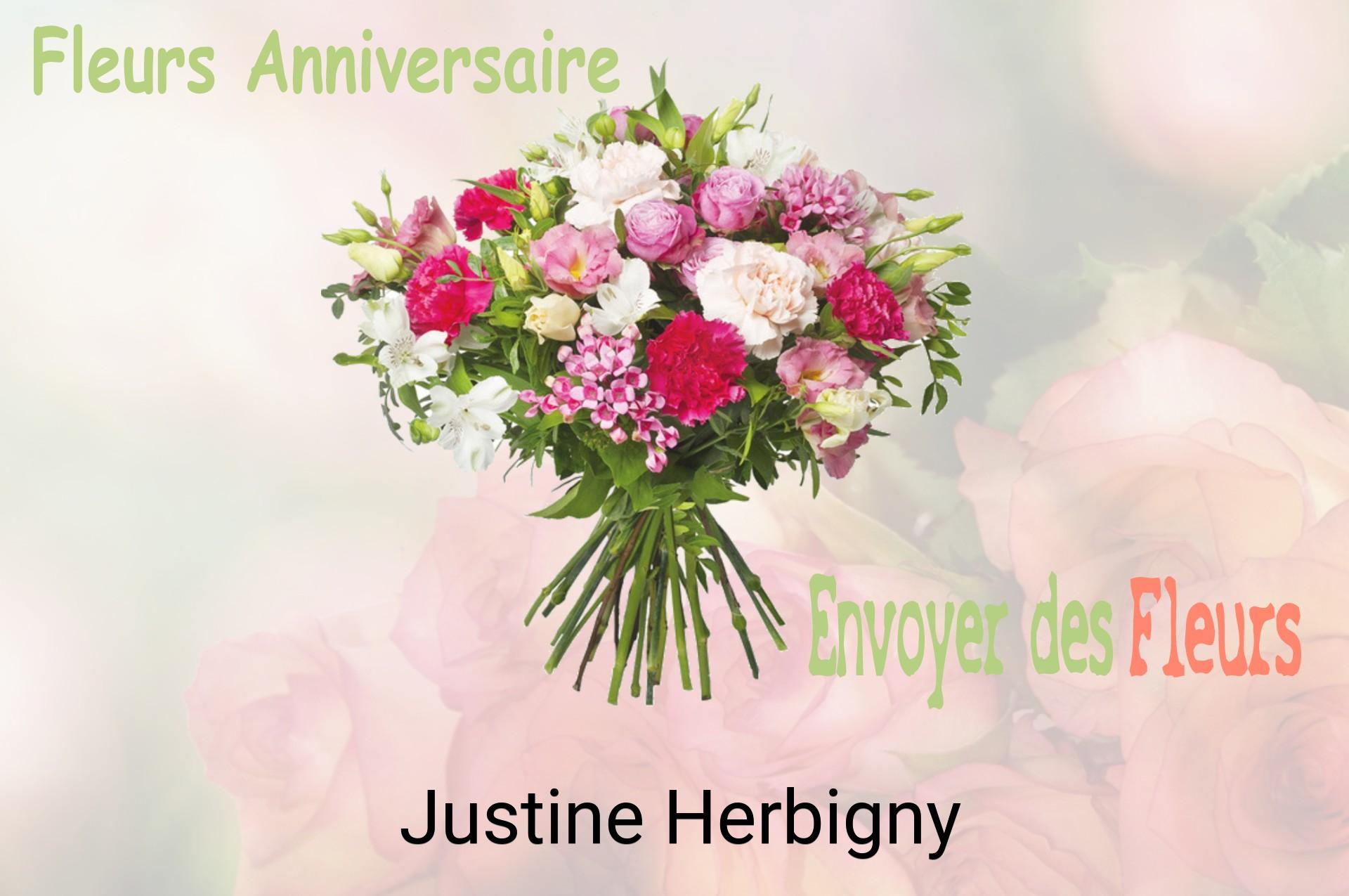 Bouquet de fleurs d’anniversaire livré à Justine-Herbigny